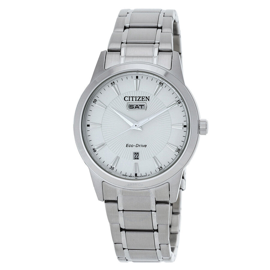 Citizen Eco-Drive White Dial Men's Watch AW0100-51A - The Watches Men & Co