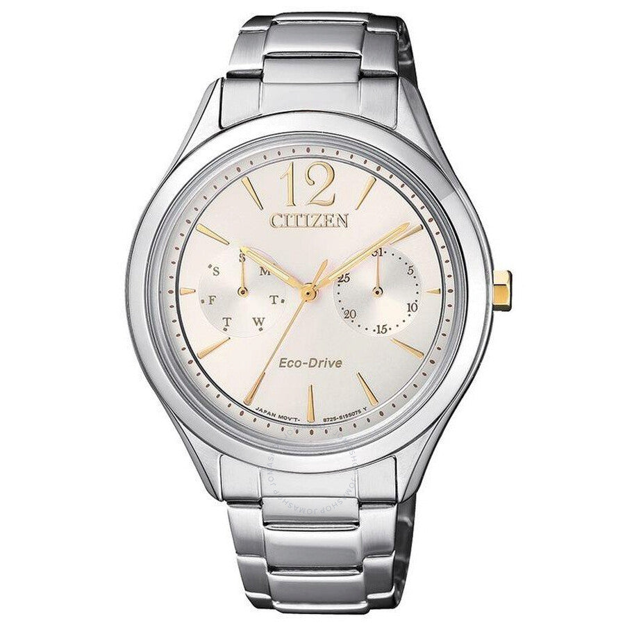 Citizen Eco-Drive White Dial Stainless Steel Ladies Watch FD4024-87A - The Watches Men & Co