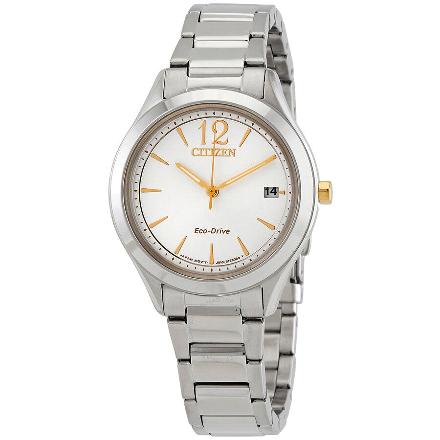 Citizen Eco-Drive White Dial Stainless Steel Ladies Watch FE6124-85A - The Watches Men & Co
