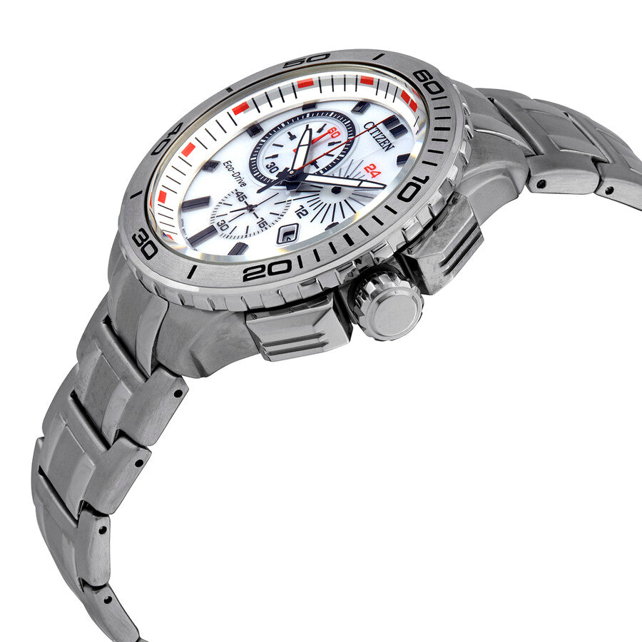 Citizen Eco-Drive White Dial Stainless Steel Men's Watch AT0960-52A