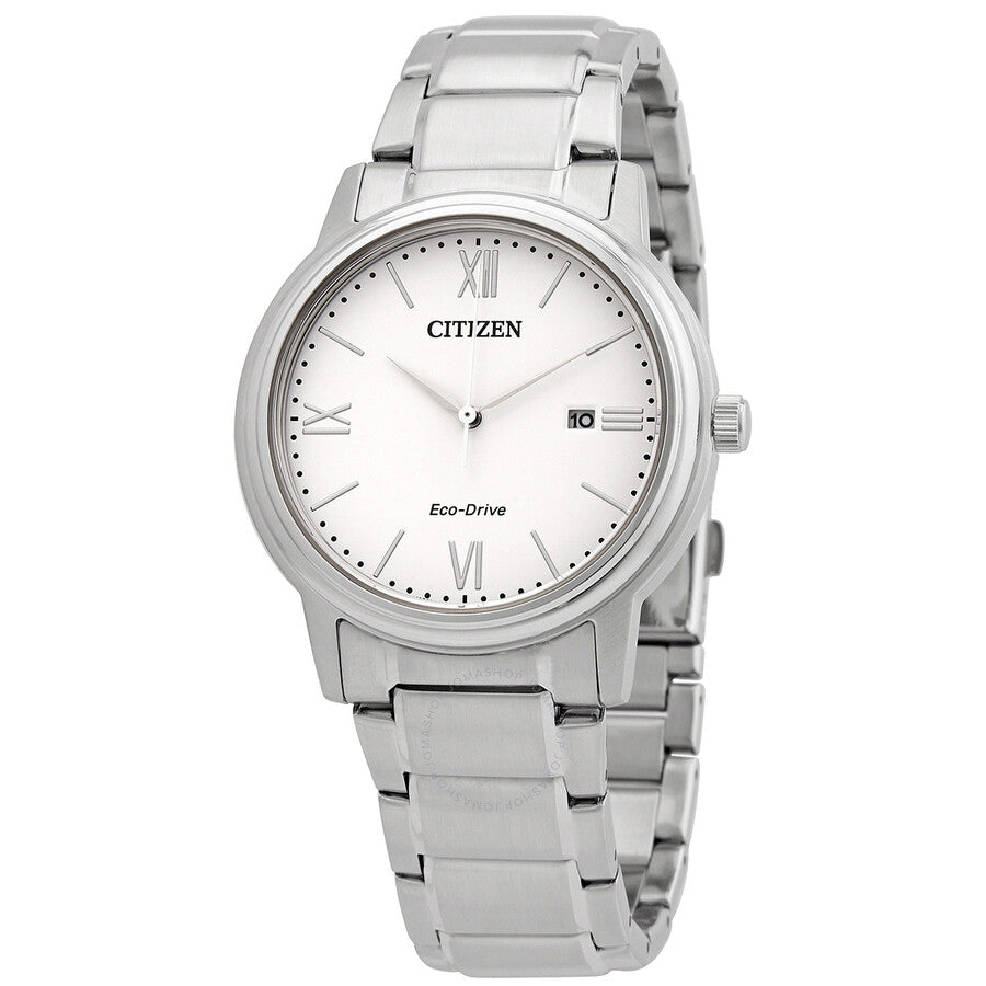 Citizen Eco-Drive White Dial Stainless Steel Men's Watch AW1670-82A - The Watches Men & Co