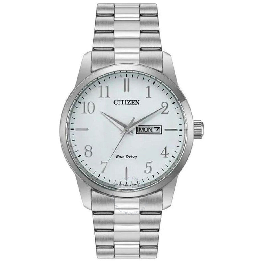Citizen Eco-Drive White Dial Stainless Steel Men's Watch BM8551-54A - The Watches Men & Co
