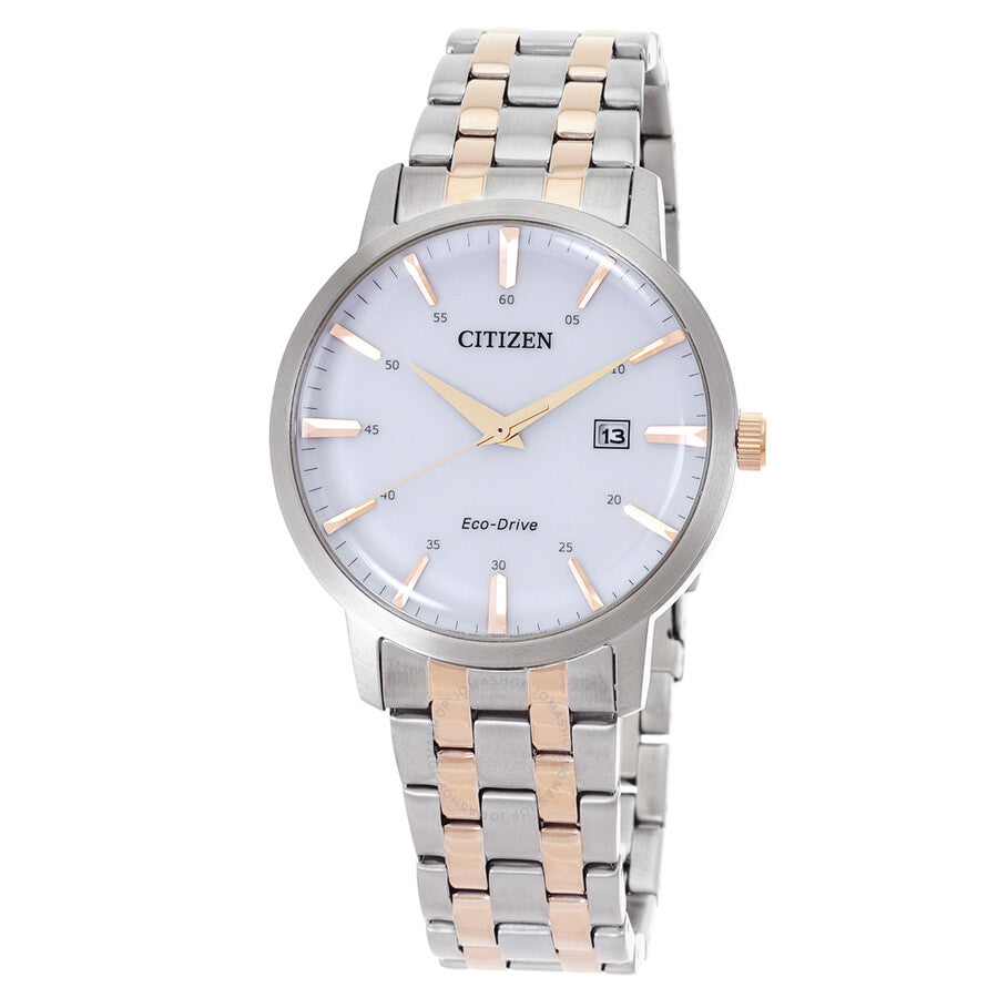 Citizen Eco-Drive White Dial Two-Tone Men's Watch BM7466-81H - The Watches Men & Co