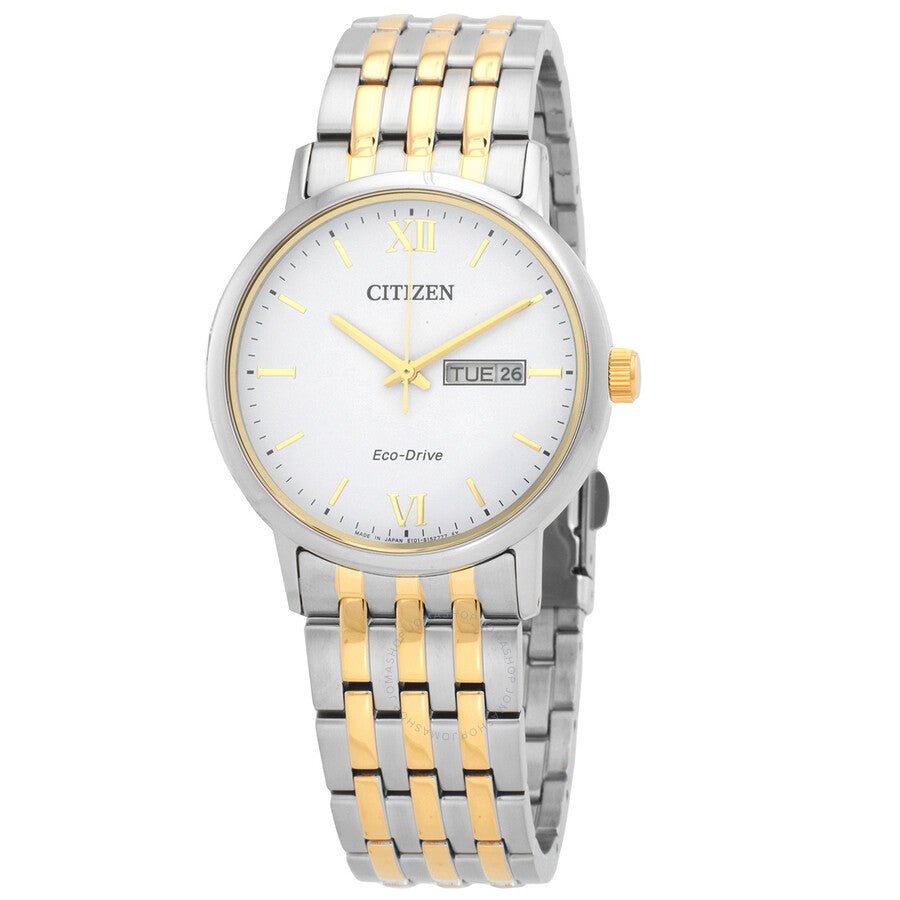Citizen Eco-Drive White Dial Two-Tone Men's Watch BM9014-82A - The Watches Men & Co