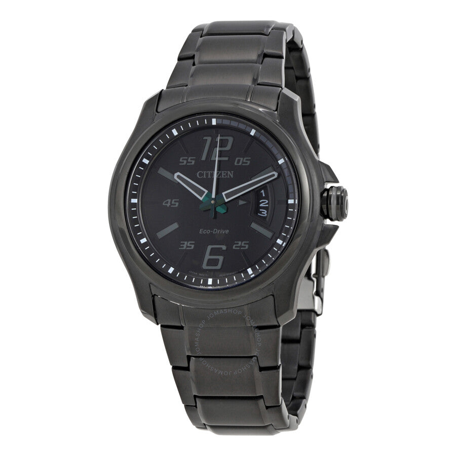 Citizen HTM Eco-Drive Black Dial Men's Watch AW1354-82E - The Watches Men & Co