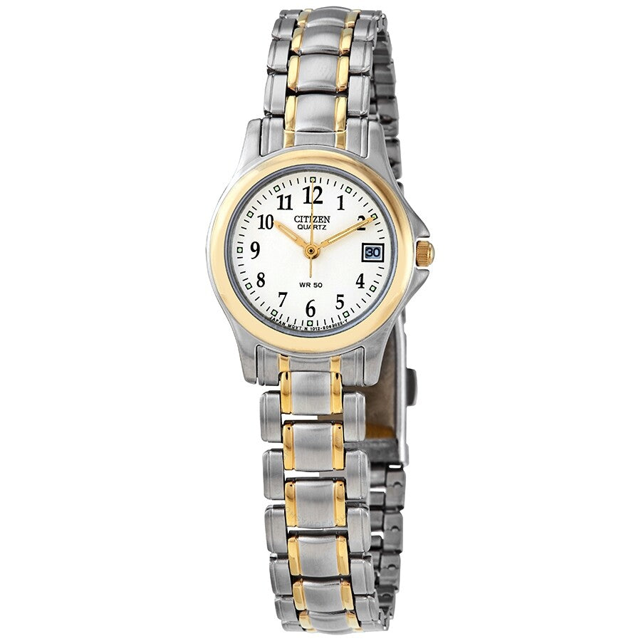 Citizen Ivory Dial Ladies Two Tone Watch EU1974-57A