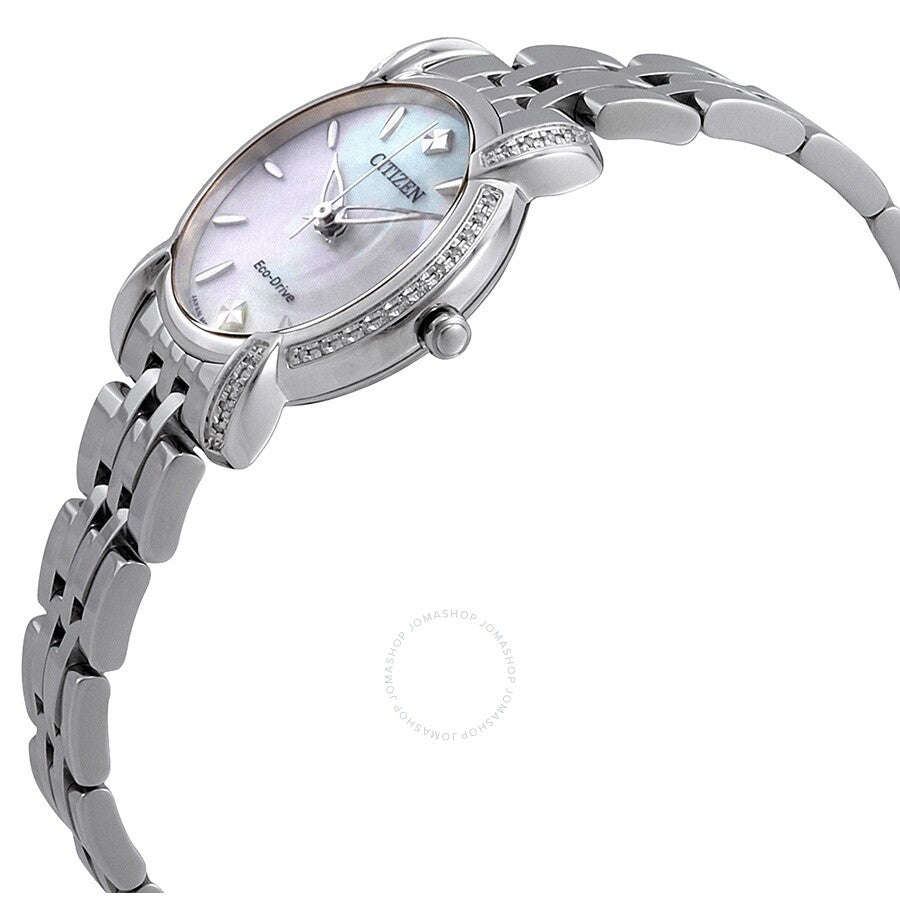 Citizen Jolie Eco-Drive Diamond Mother of Pearl Dial Ladies Watch EM0690-50D