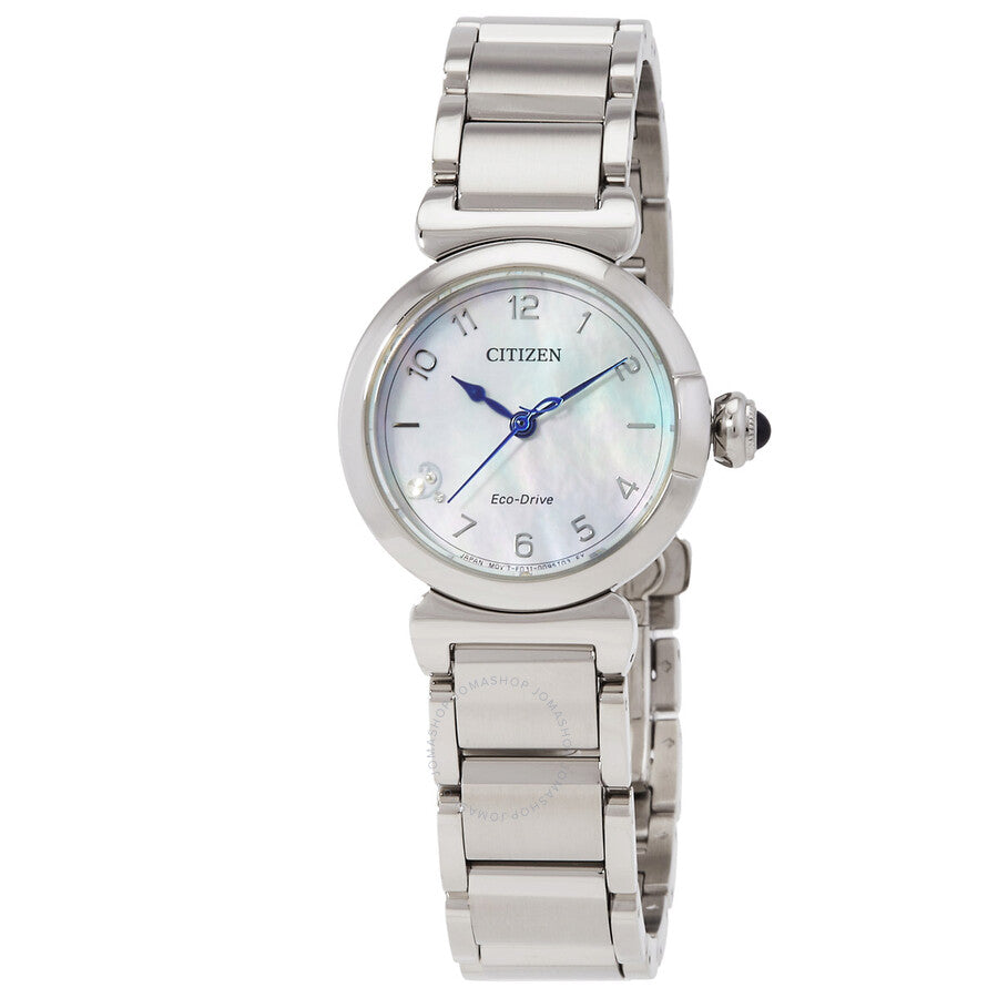 Citizen L Mae White Mother of Pearl Dial Ladies Watch EM1130-83D - The Watches Men & Co