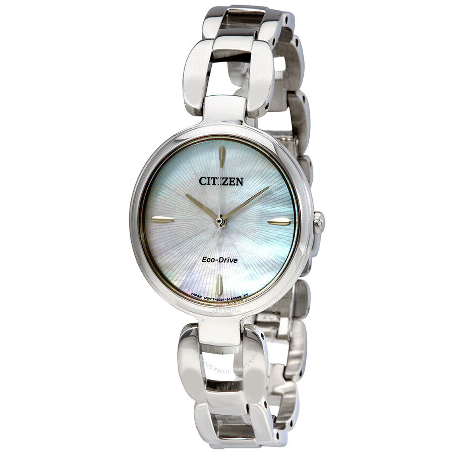 Citizen L Mother of Pearl Dial Ladies Watch EM0420-54D - The Watches Men & Co