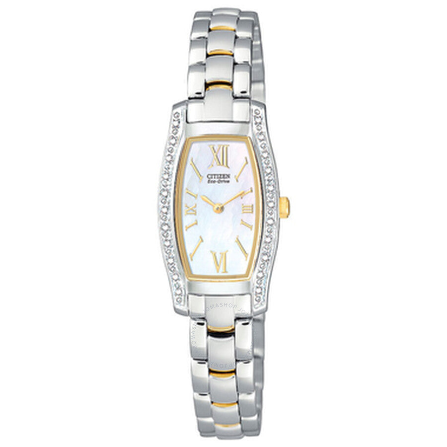 Citizen Ladies Eco Drive Diamond Two-tone Watch EG2554-58D - The Watches Men & Co