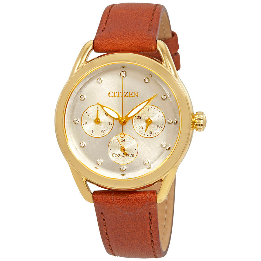 Citizen LTR Crystal White Dial Ladies Watch FD2052-07A - The Watches Men & Co