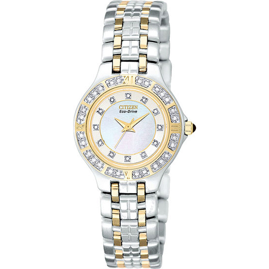 Citizen Lucca Diamond Two-Tone Steel Ladies Watch EP5614-51D - The Watches Men & Co