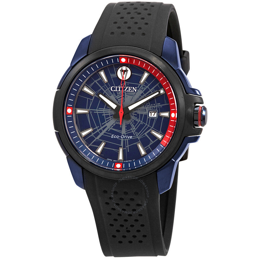 Citizen Marvel Spider-Man Blue Dial Men's Watch AW1156-01W - The Watches Men & Co