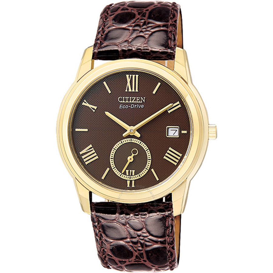 Citizen Men's Eco Drive Dress Brown Leather Bracelet Watch BV1002-03X - The Watches Men & Co
