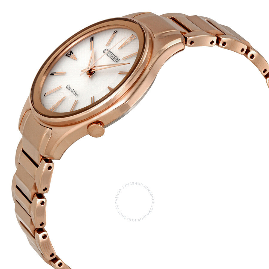 Citizen Modena White Dial Rose Gold-tone Ladies Watch EM0593-56A