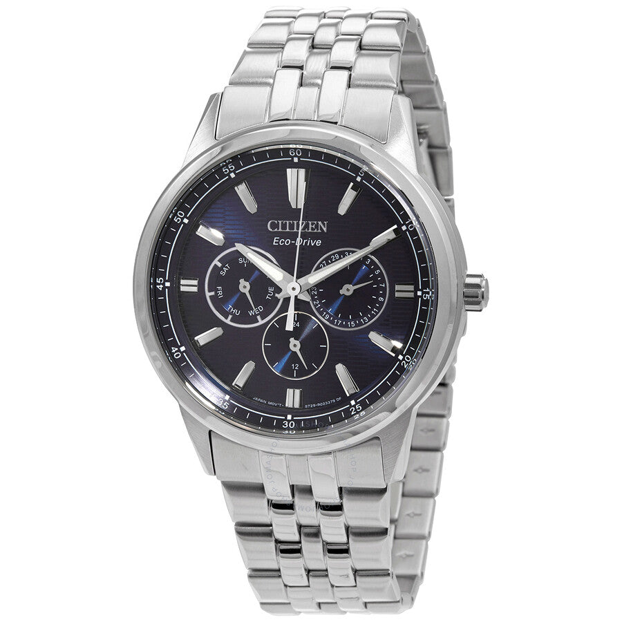 Citizen Multi-function Blue Dial Stainless Steel Men's Watch BU2071-87L - The Watches Men & Co