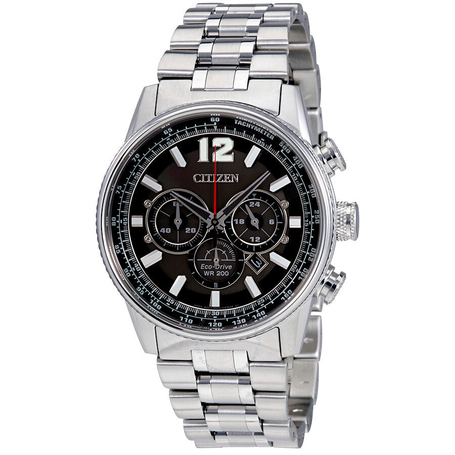 Citizen Nighthawk Chronograph Black Dial Men's Watch CA4370-52E