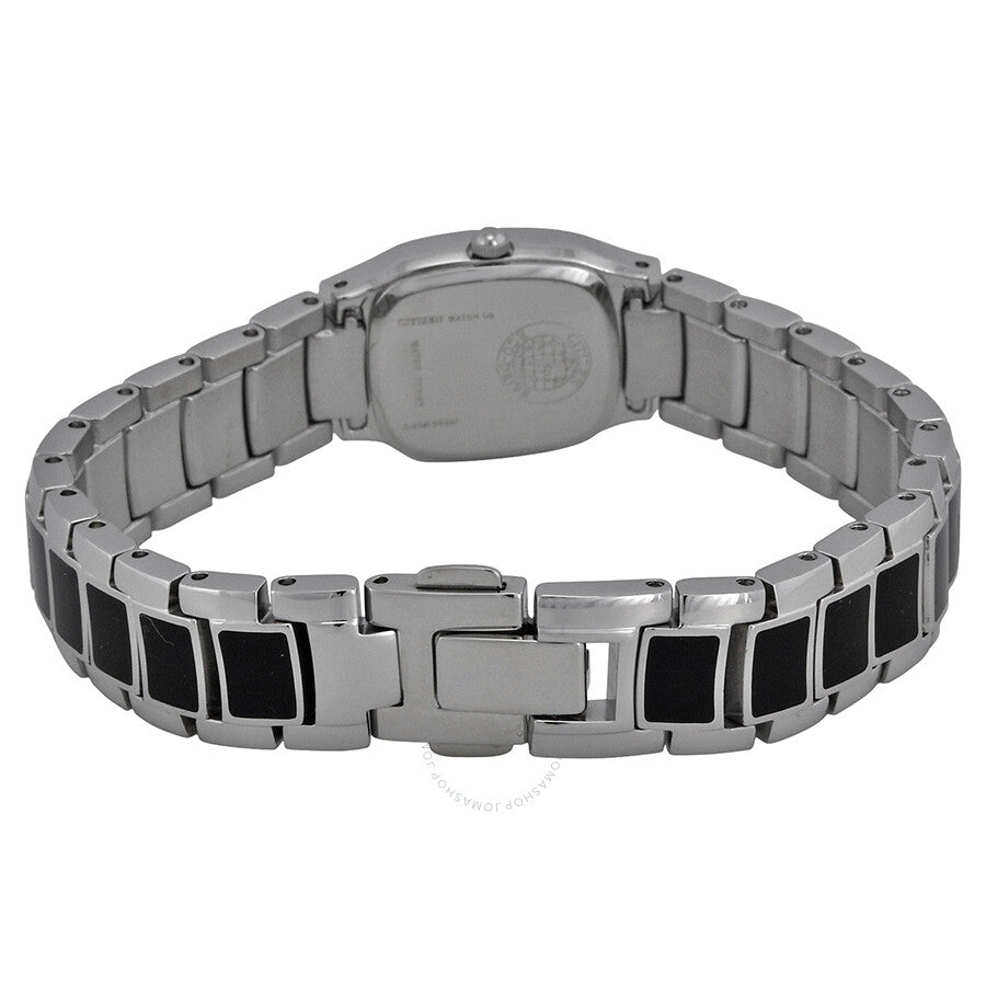 Citizen Normandie Eco-Drive Black Dial Crystal Ladies Watch EW9780-57E