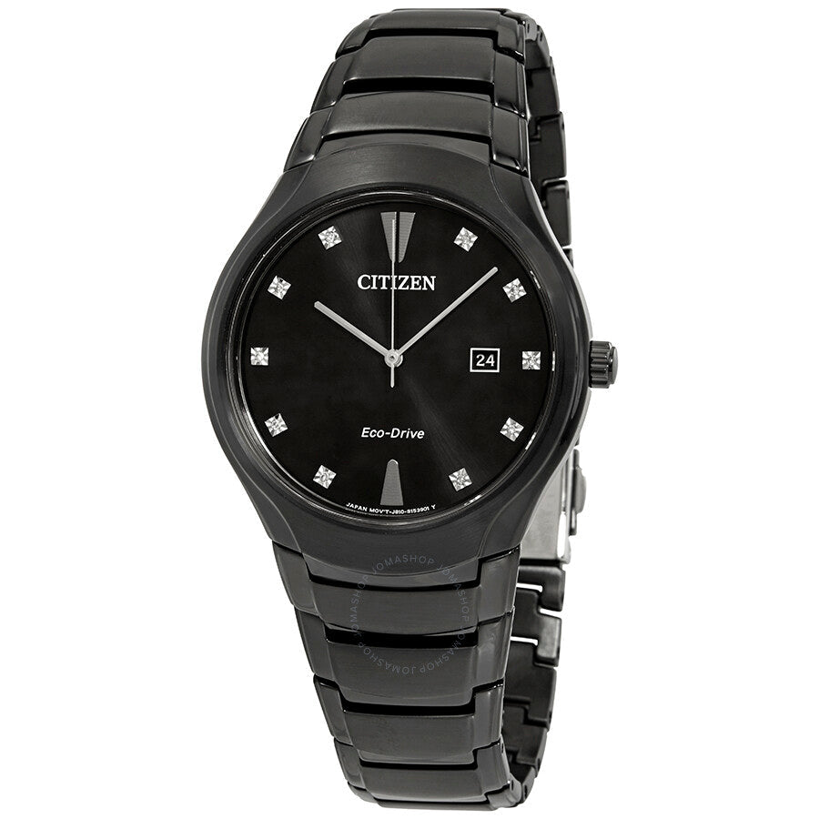 Citizen Paradigm Diamond Black Dial Men's Watch AW1555-56G