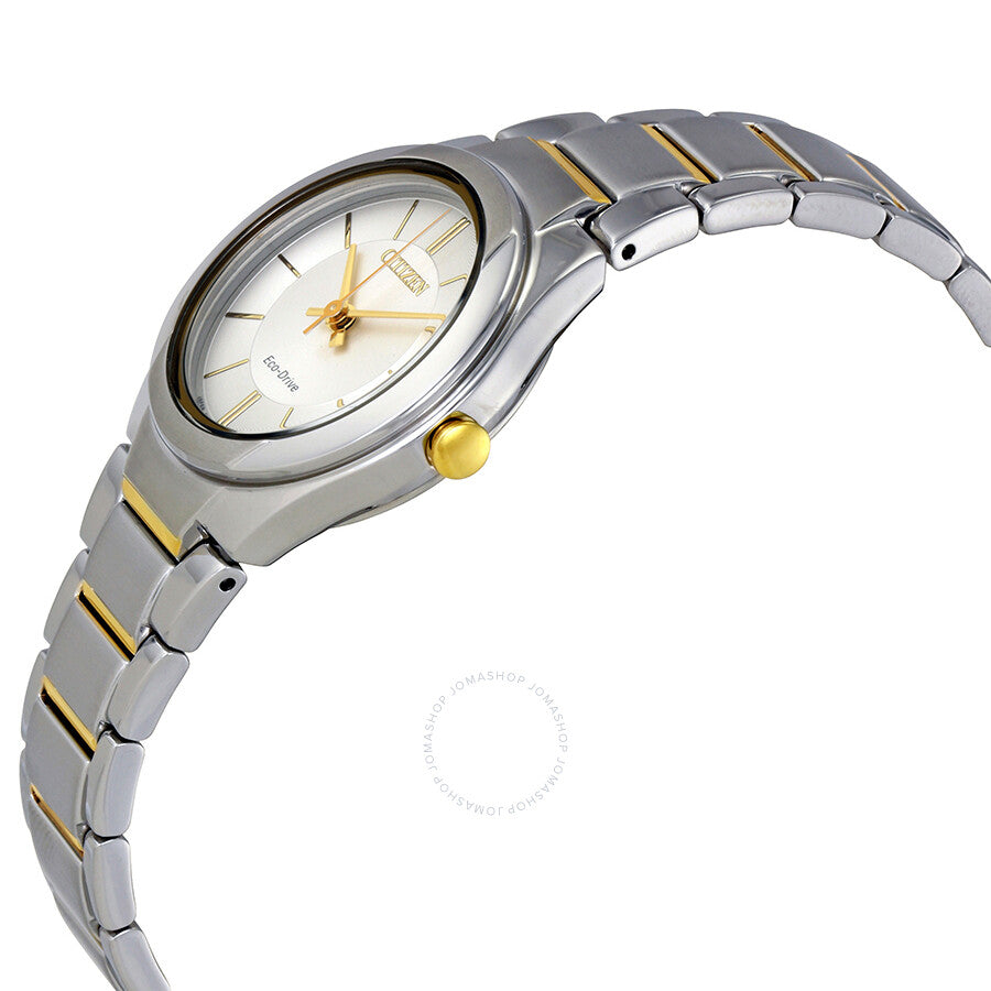 Citizen Paradigm Silver Dial Ladies Two Tone Watch FE2094-51A