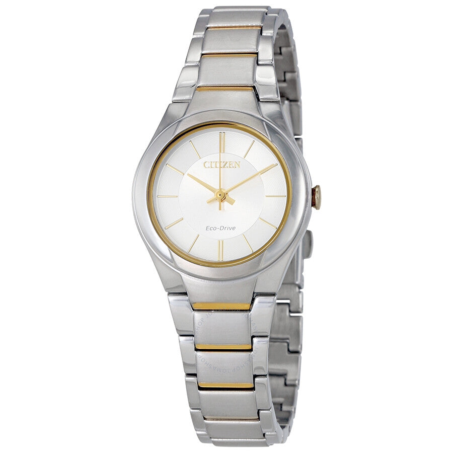 Citizen Paradigm Silver Dial Ladies Two Tone Watch FE2094-51A