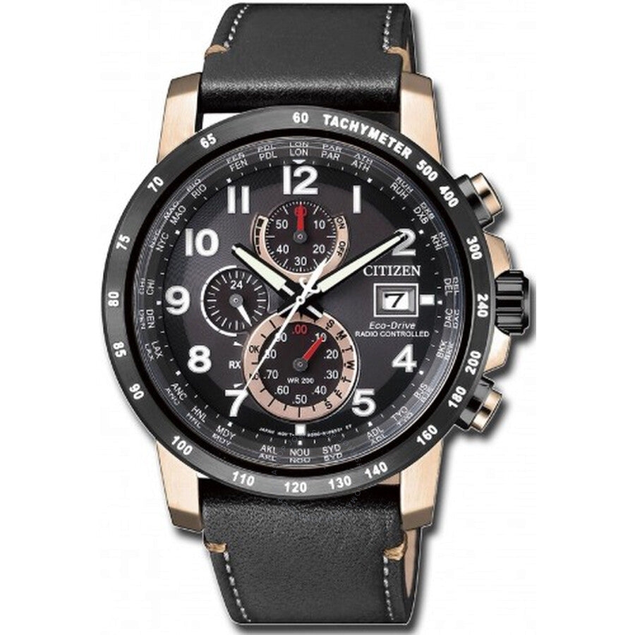 Citizen Perpetual Chronograph Black Dial Men's Watch AT8126-02E - The Watches Men & Co