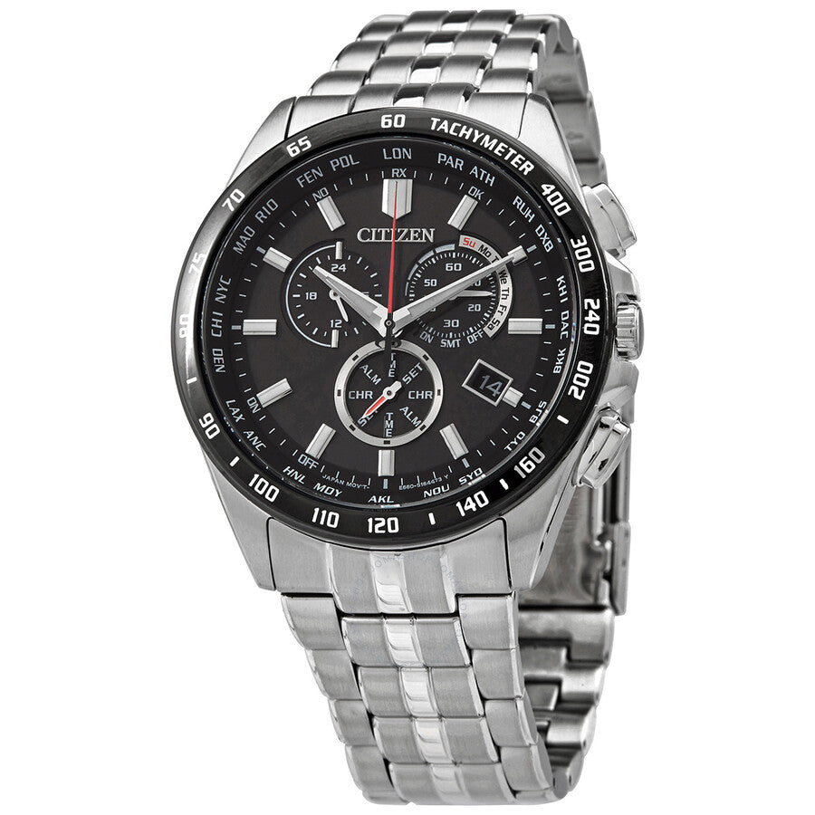 Citizen Perpetual Chronograph Black Dial Men's Watch CB5874-90E - The Watches Men & Co