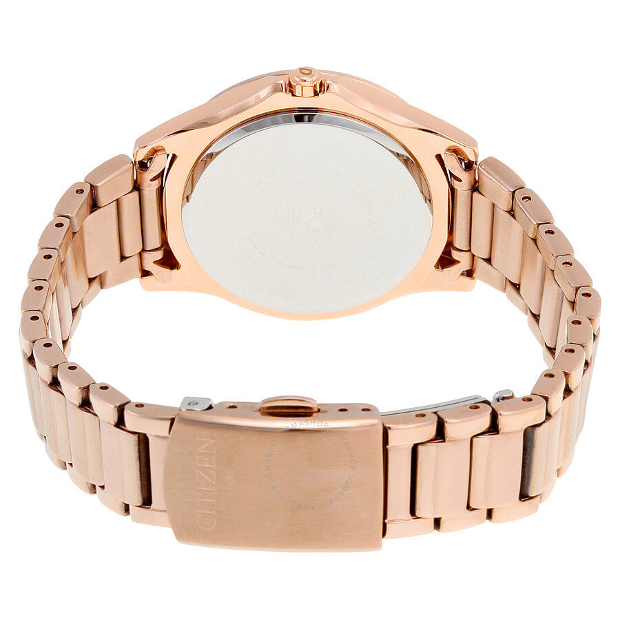 Citizen POV Eco-Drive Reloj para mujer en tono dorado rosa EM0233-51A