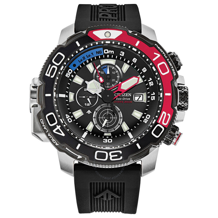Citizen Promaster Aqualand Chronograph Black Dial Men's Watch BJ2167-03E - The Watches Men & Co