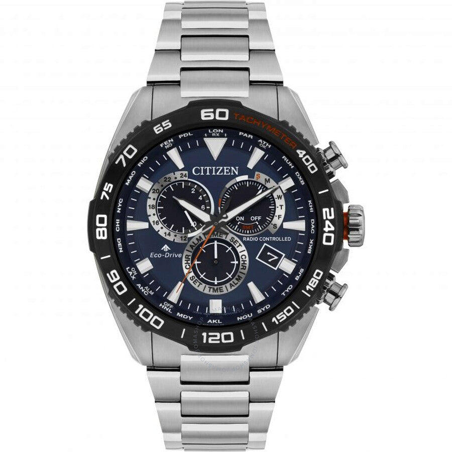 Citizen Promaster Land Chronograph Blue Dial Men's Watch CB5034-58L - The Watches Men & Co