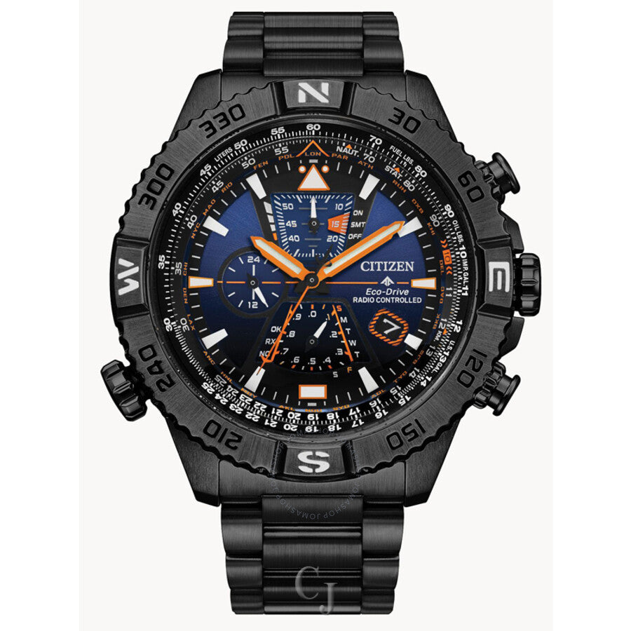 Citizen Promaster Navihawk Perpetual World Time Chronograph Blue Dial Men's Watch AT8225-51L A-T - The Watches Men & Co