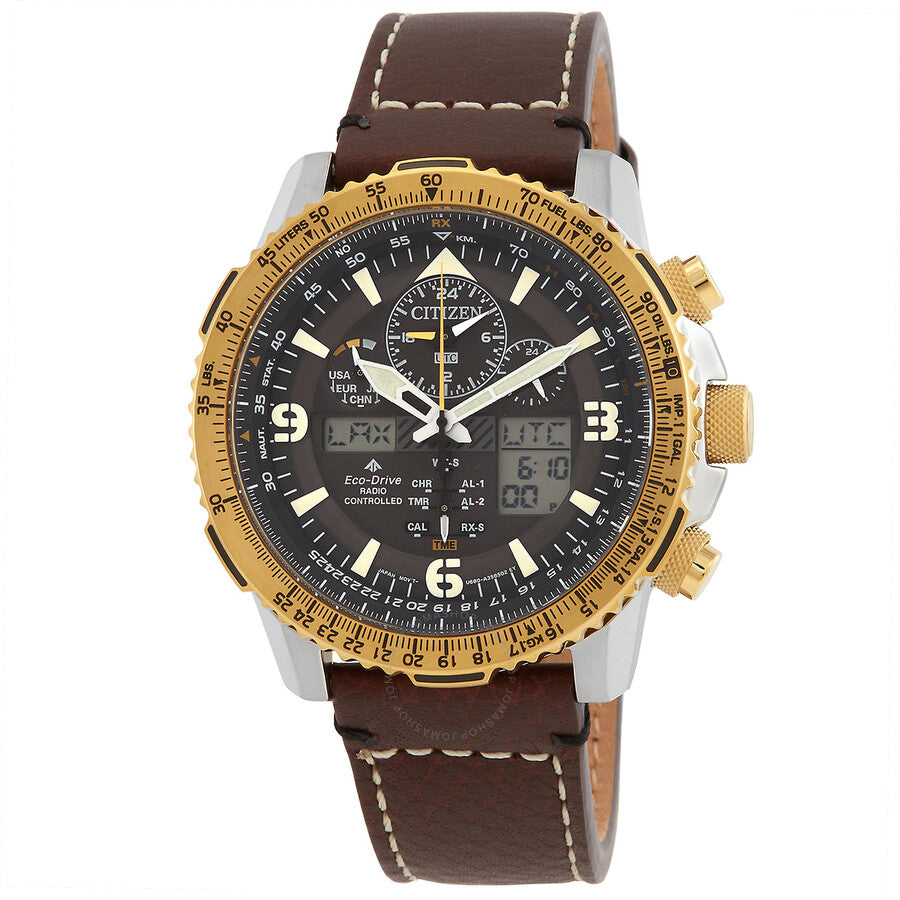 Citizen Promaster Perpetual Alarm World Time Chronograph GMT Black Dial Men's Watch JY8084-17H - The Watches Men & Co