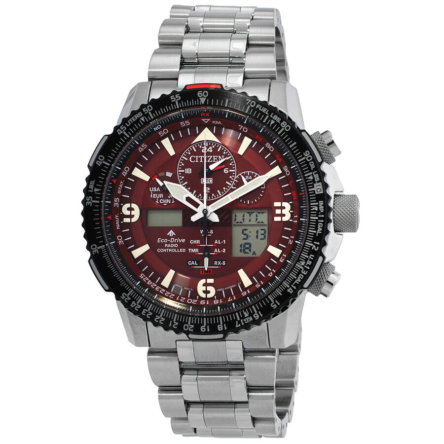 Citizen Promaster Perpetual Analog-Digital Red Dial Men's Watch JY8086-89X - The Watches Men & Co