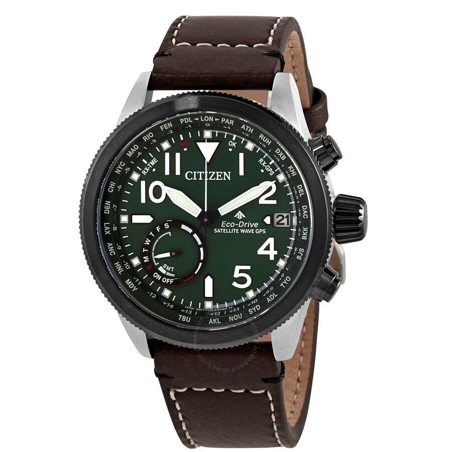 Citizen Promaster Satellite Chronograph Green Dial Men's Watch CC3064-01X - The Watches Men & Co