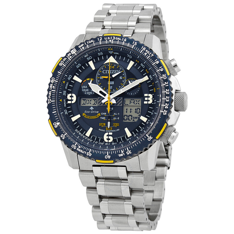 Citizen Promaster Skyhawk A-T Perpetual Alarm Chronograph Blue Dial Men's Watch JY8078-52L