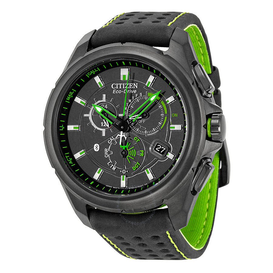 Citizen Proximity Eco Drive Black Dial Leather Men's Watch AT7035-01E