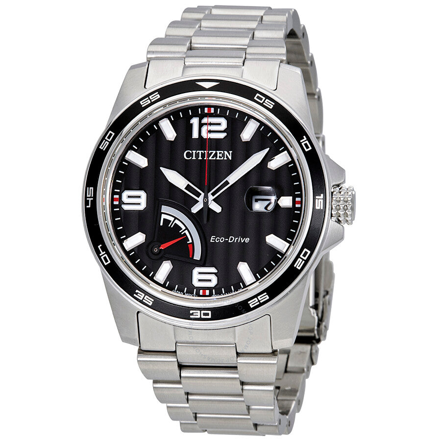Citizen PRT Black Dial Men's Stainless Steel Watch AW7030-57E