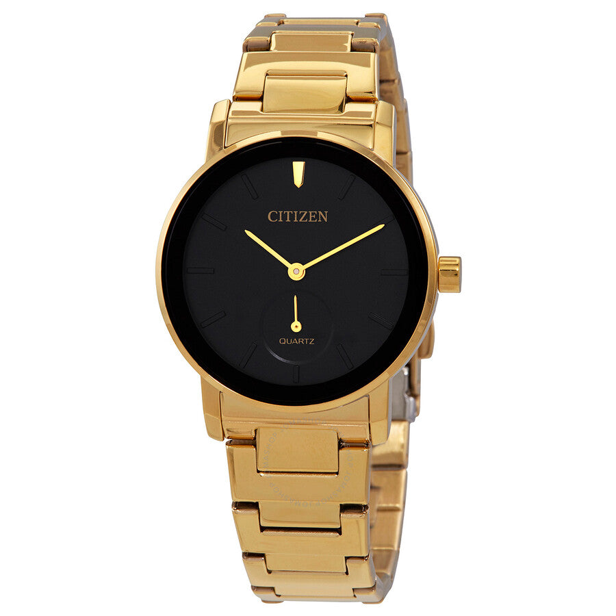 Citizen Quartz Black Dial Gold-tone Ladies Watch EQ9062-58E - The Watches Men & Co