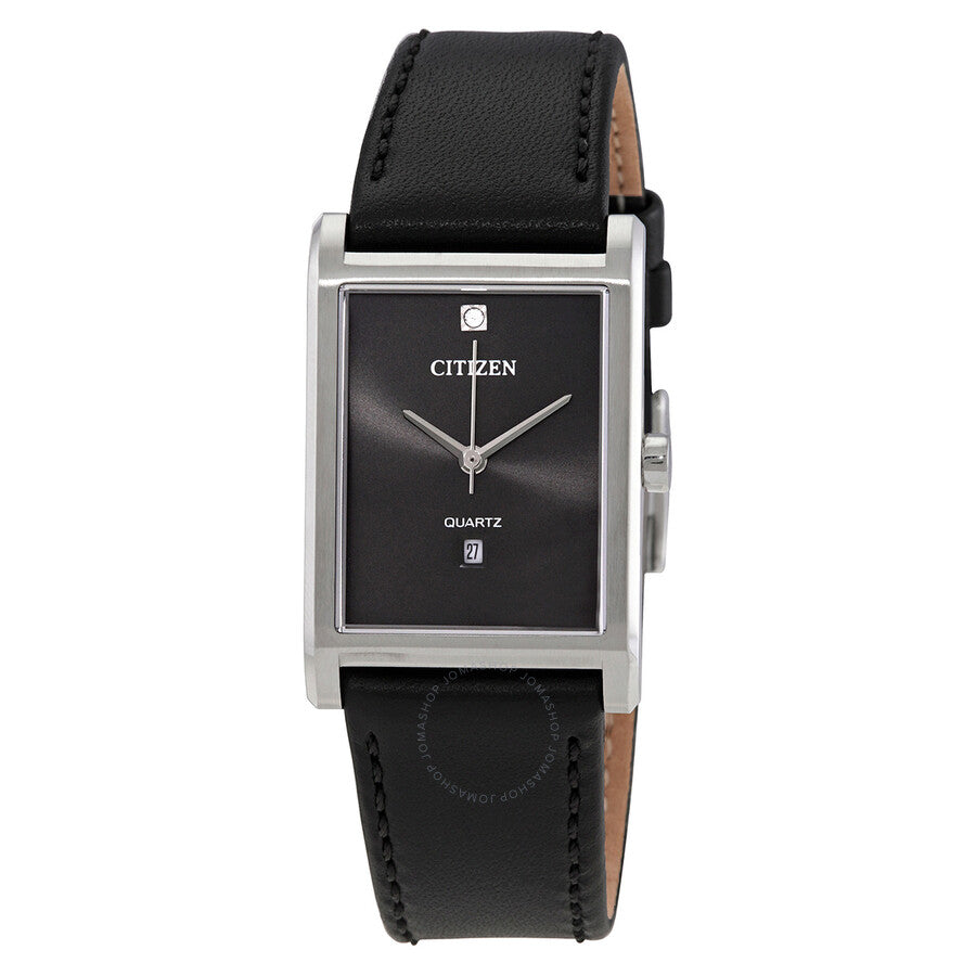 Citizen Quartz Black Dial Black Leather Men's Watch BH3001-14H - The Watches Men & Co