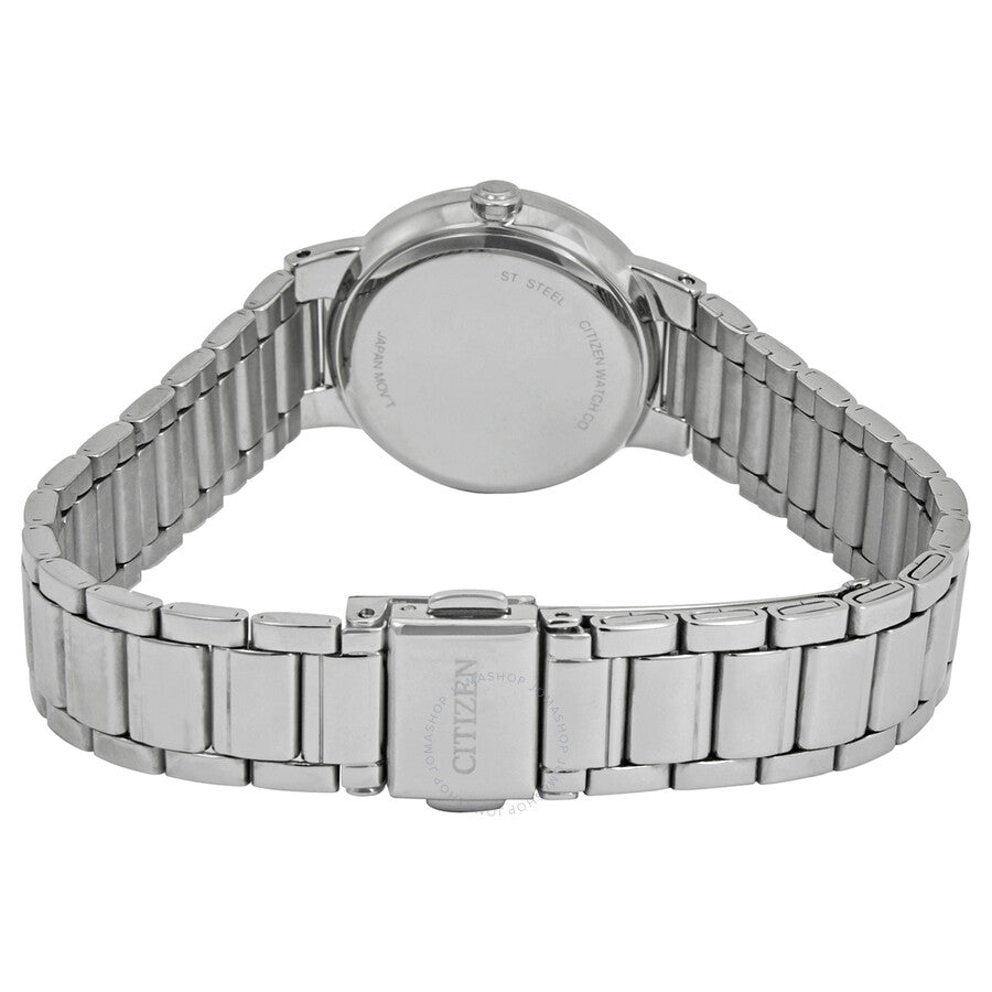 Citizen Quartz Black Dial Stainless Steel Ladies Watch EU6010-53E
