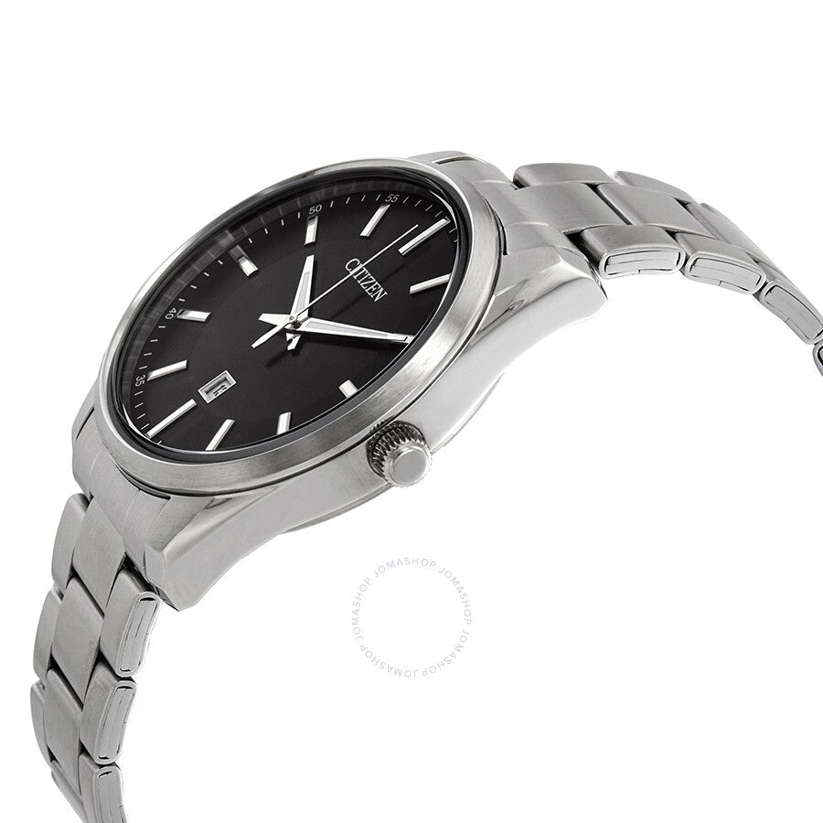 Citizen Quartz Black Dial Stainless Steel Men's Watch BI1030-53E