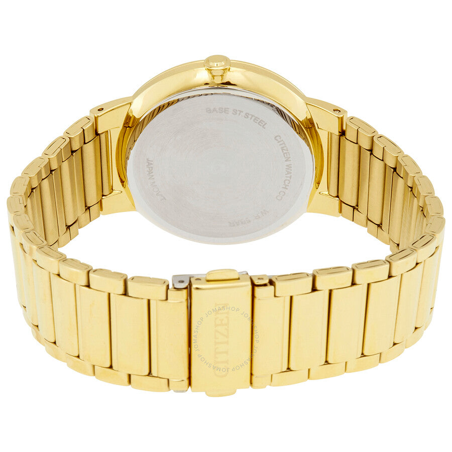 Citizen Quartz Black Dial Yellow Gold-tone Men's Watch BI5012-53E