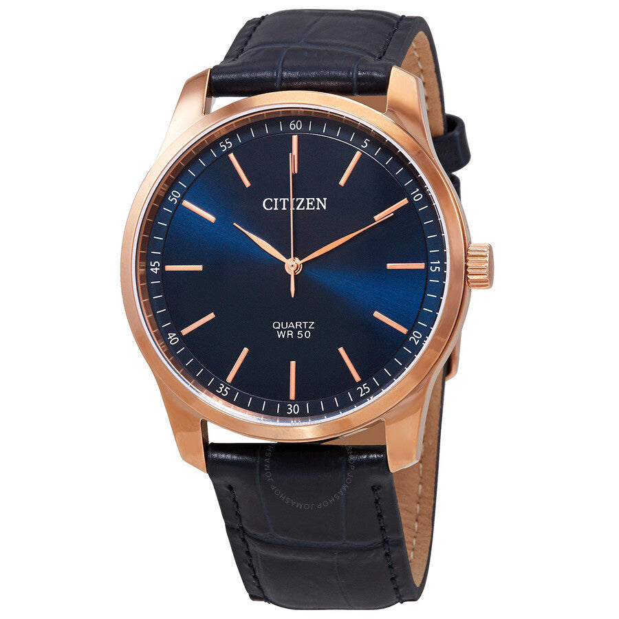 Citizen Quartz Blue Dial Blue Leather Men's Watch BH5003-00L - The Watches Men & Co