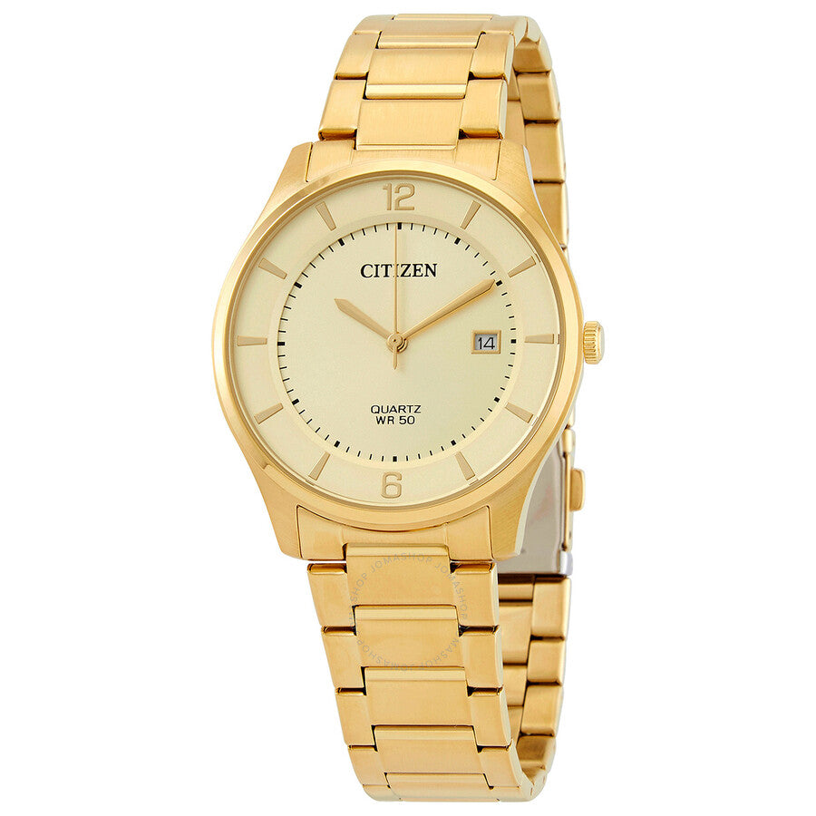 Citizen Quartz Champagne Dial Gold-tone Men's Watch BD0043-83P - The Watches Men & Co