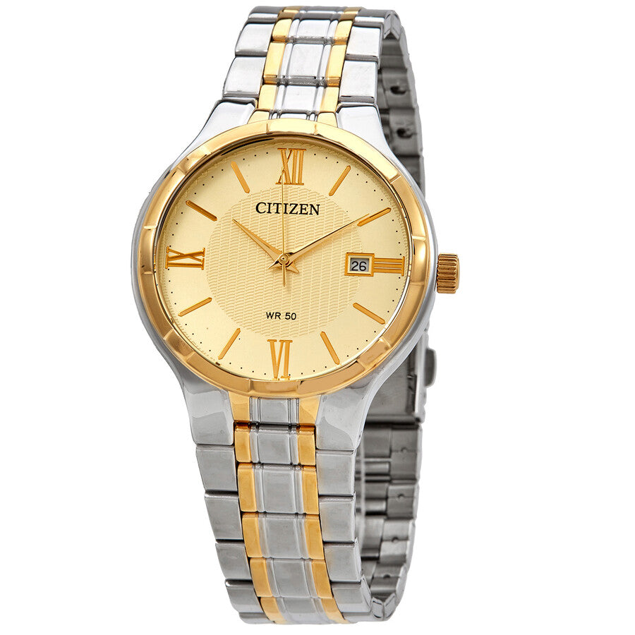 Reloj Citizen de cuarzo con esfera de champán y acero inoxidable para hombre BI5024-54P