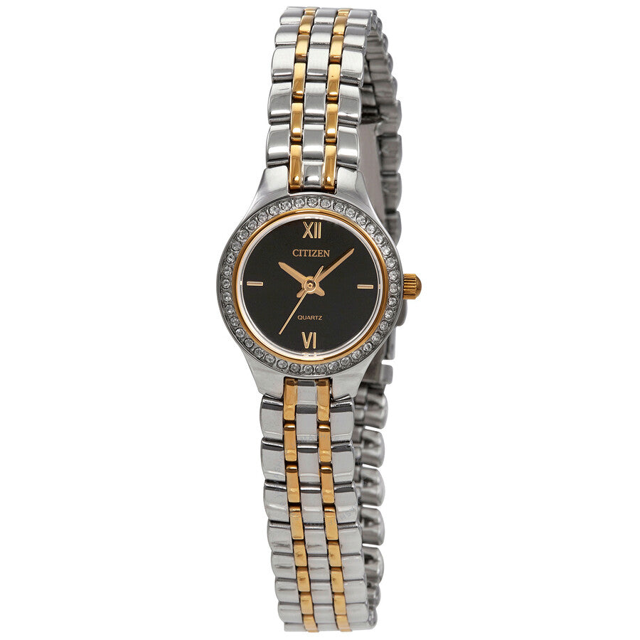 Citizen Quartz Crystal Black Dial Ladies Watch EJ6144-56E - The Watches Men & Co