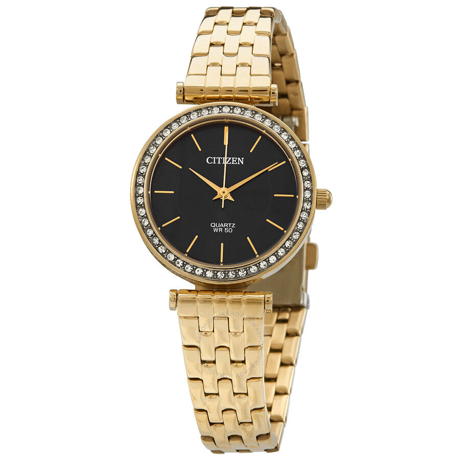 Citizen Quartz Crystal Blue Dial Gold-tone Ladies Watch ER0213-57L - The Watches Men & Co