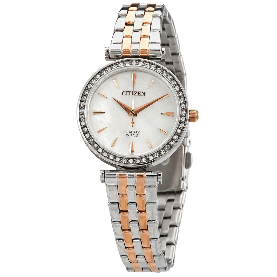 Citizen Quartz Crystal Mother of Pearl Dial Ladies Watch ER0216-59D - The Watches Men & Co