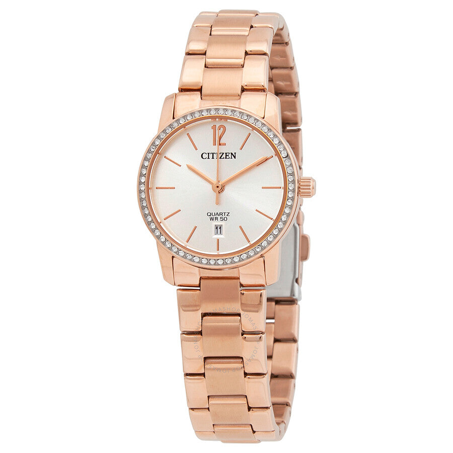 Citizen Quartz Crystal Rose Gold-tone Ladies Watch EU6039-86A - The Watches Men & Co