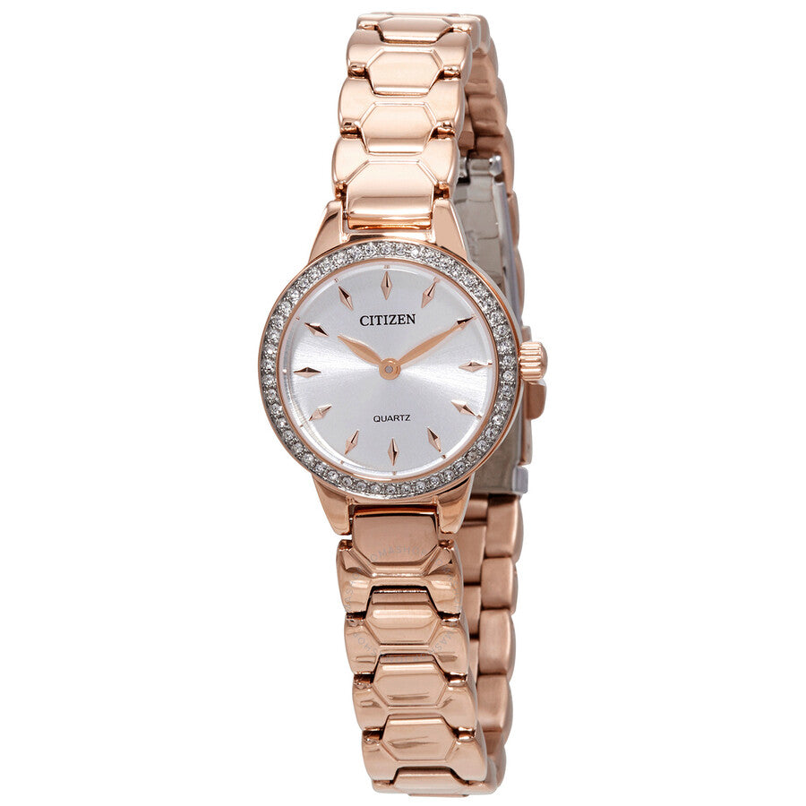 Citizen Quartz Crystal Silver Dial Ladies Watch EZ7013-58A - The Watches Men & Co
